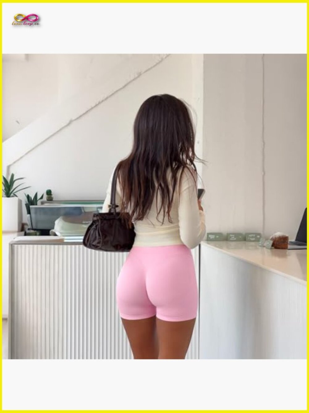 Seamless Scrunch Butt Lifting High Waist Yoga Biker Booty Shorts 3 Pack - Picture 5 of 7